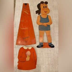 Vintage 60’s Little Lulu Large Paper Doll Cutout Display 28” Tall Rare HTF